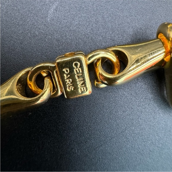 24K gold plated Celine vintage EXTRA LARGE necklace - Picture 5 of 13